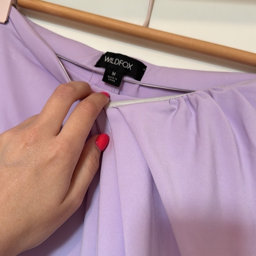Wildfox nwot Halle Skirt In Pastel Lilac Size m light lavender purple - Picture 3 of 4